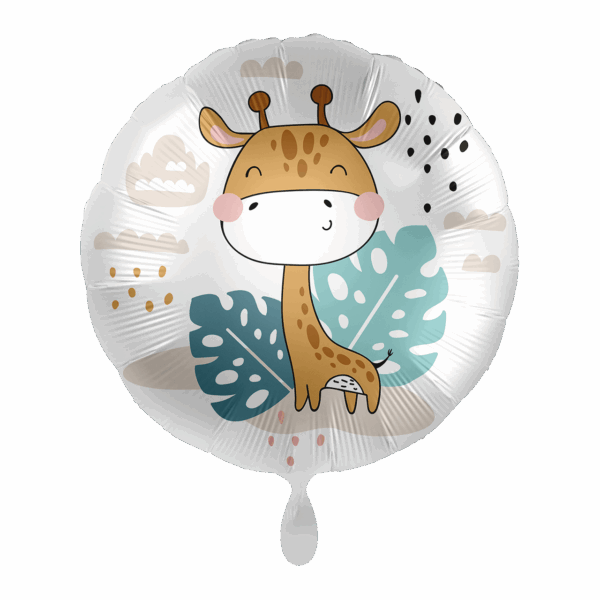Фолиев балон кръг с жираф