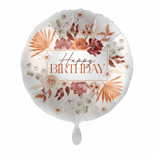 Фолиев балон кръг с надпис „Happy Birthday“