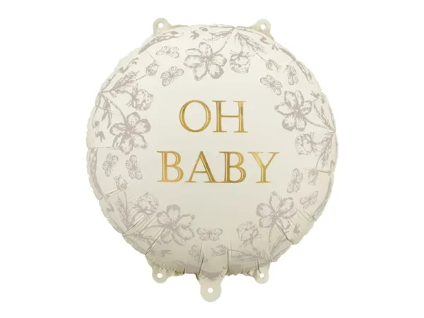 Фолиев балон кръг бежов "OH BABY"