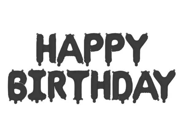 Балонен надпис черен матов „Happy Birthday“