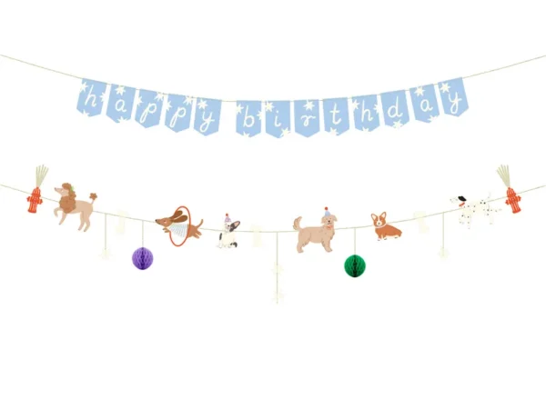 Банер "Happy Birthday" с кучета