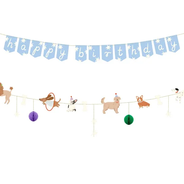 Банер "Happy Birthday" с кучета