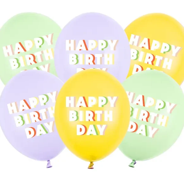 Латексови балони комплект "Happy Birthday"