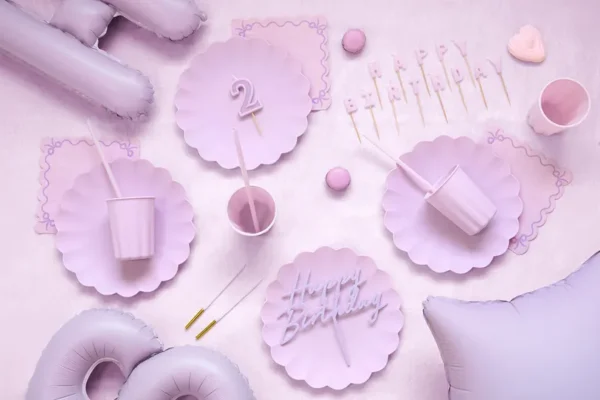 Свещи за торта „Happy Birthday“ лилави