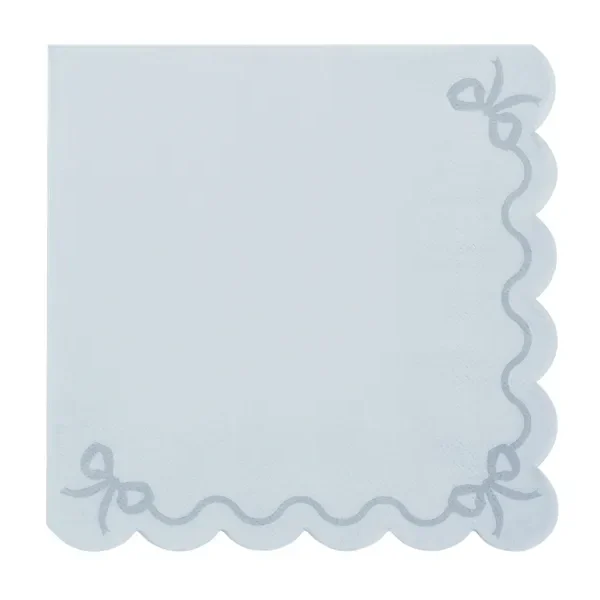 Салфетки сини къдрави с панделки