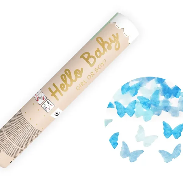 Парти конфети с пълнеж от сини пеперуди