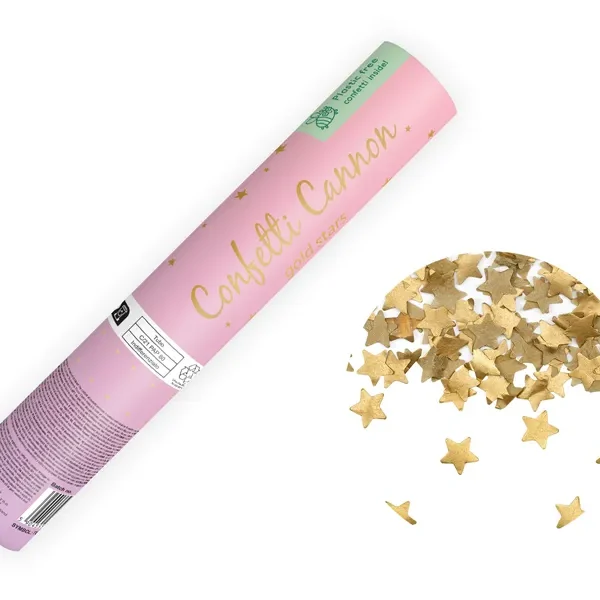 Парти конфети под налягане златни звезди