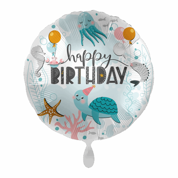 Фолиев балон кръг с надпис „Happy Birthday“