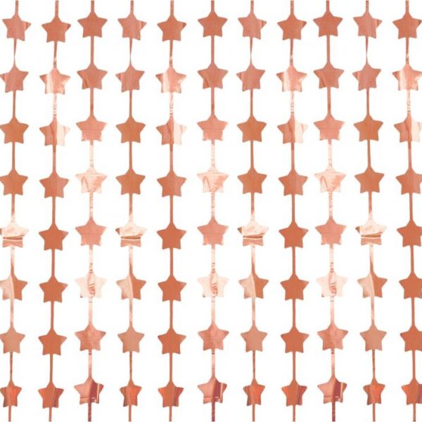 Парти завеса розово злато звезди