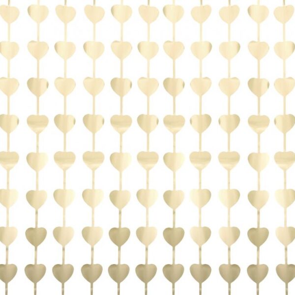 Парти завеса златни матови сърца