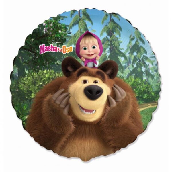 Фолиев балон кръг Маша и Мечока