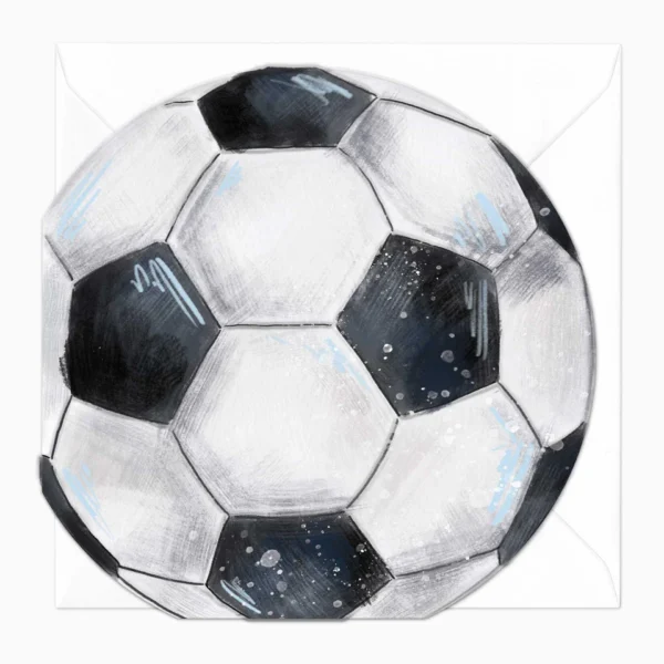 Поздравителна картичка футболна топка