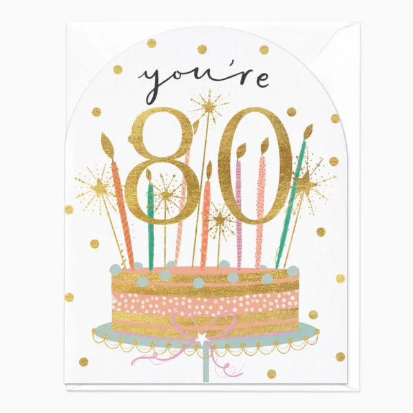 Поздравителна картичка "you're 80“