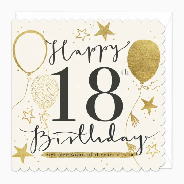 Поздравителна картичка „Happy 18th birthday“