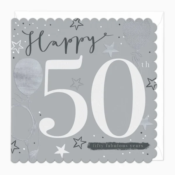 Поздравителна картичка „Happy 50“