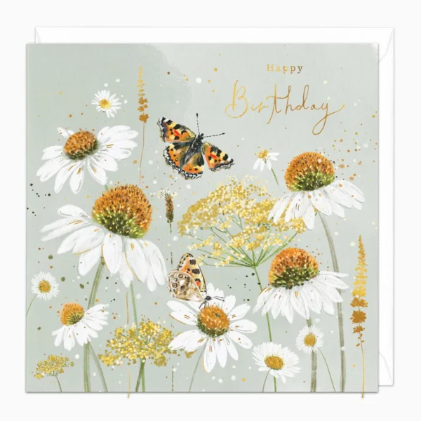 Поздравителна картичка с маргаритки