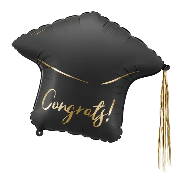 Фолиев балон абитуриентска шапка „Congrats“