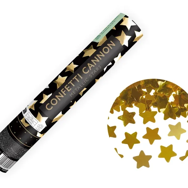 Конфети под налягане със златни звезди