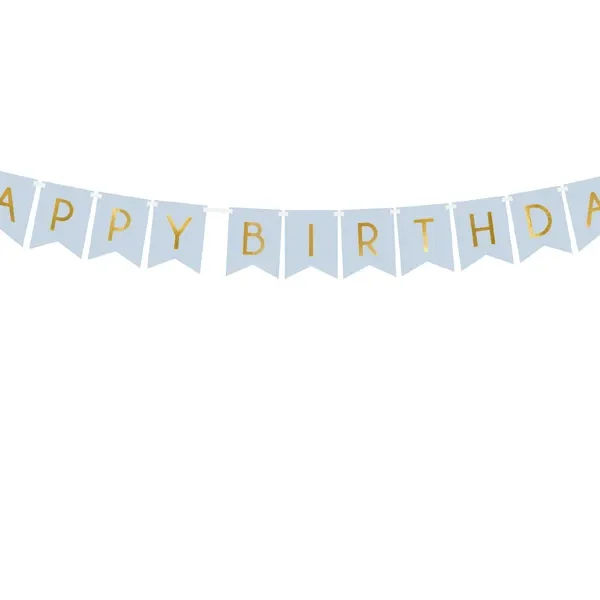 Банер "HAPPY BIRTHDAY" син